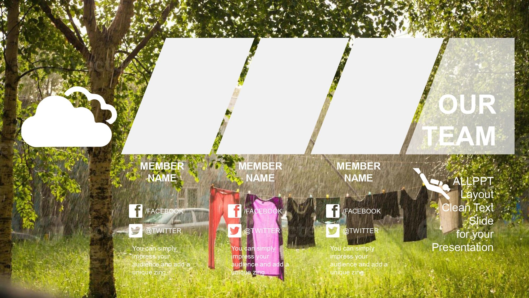 Lluvia Plantilla PowerPoint
