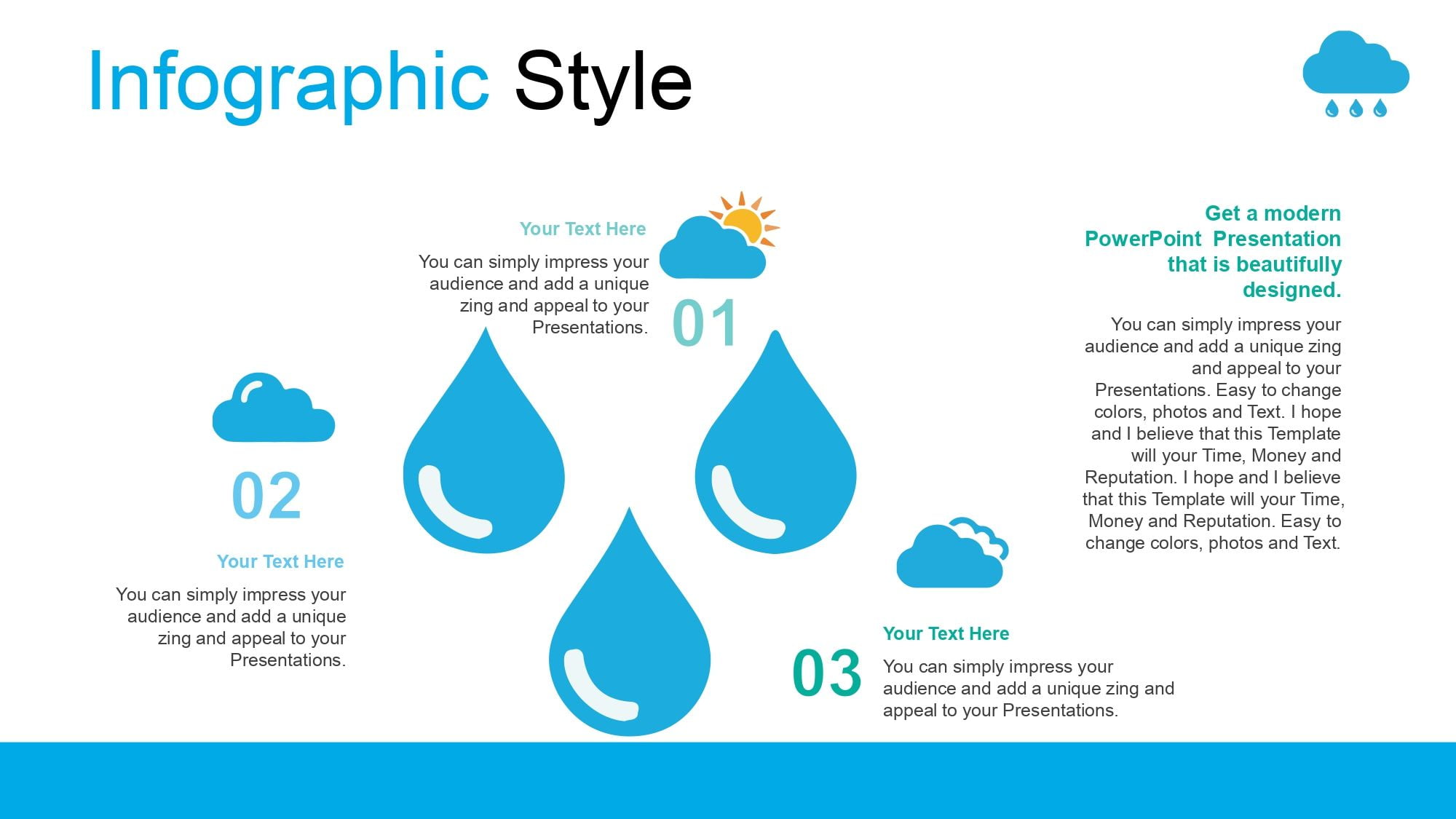 Lluvia Plantilla PowerPoint