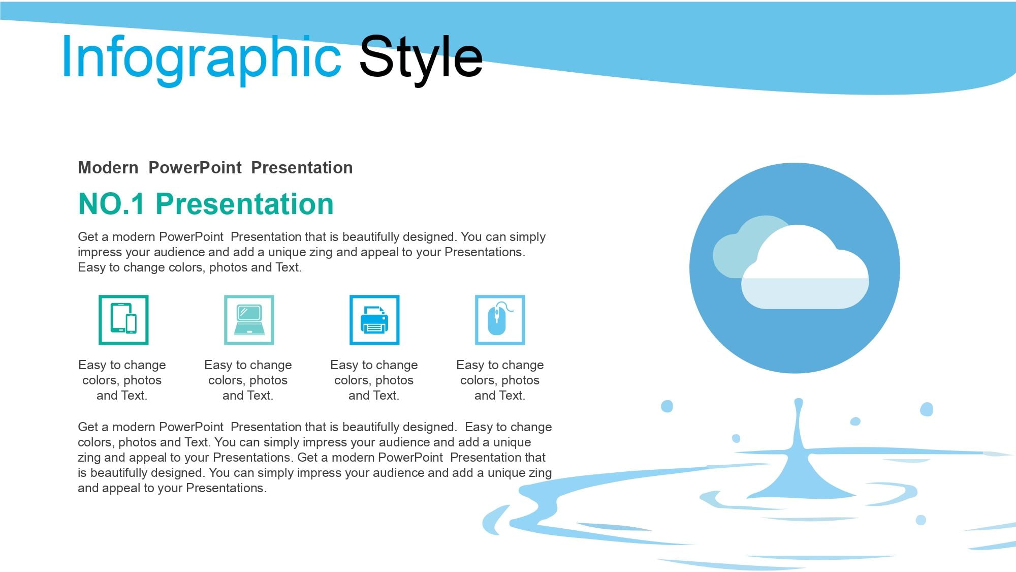 Lluvia Plantilla PowerPoint