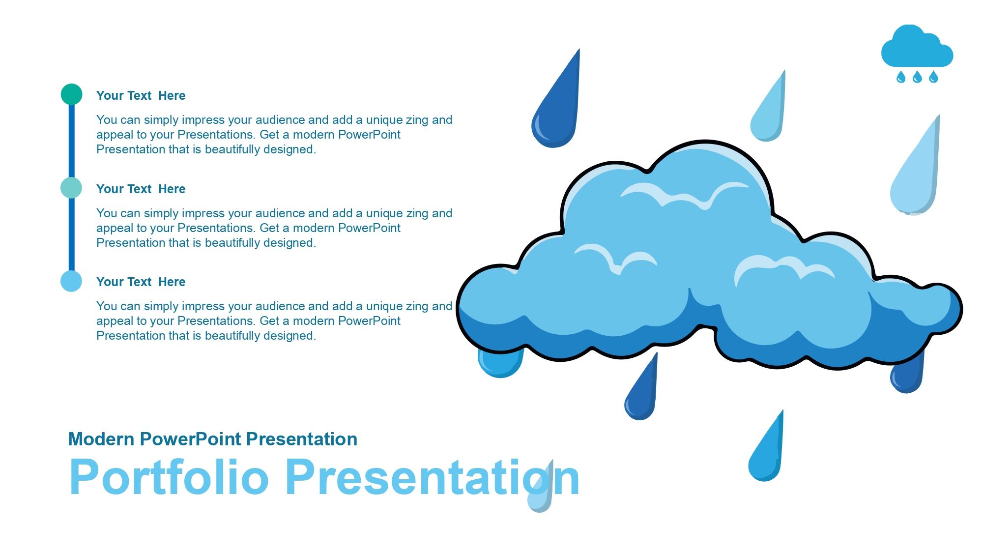 Lluvia Plantilla PowerPoint