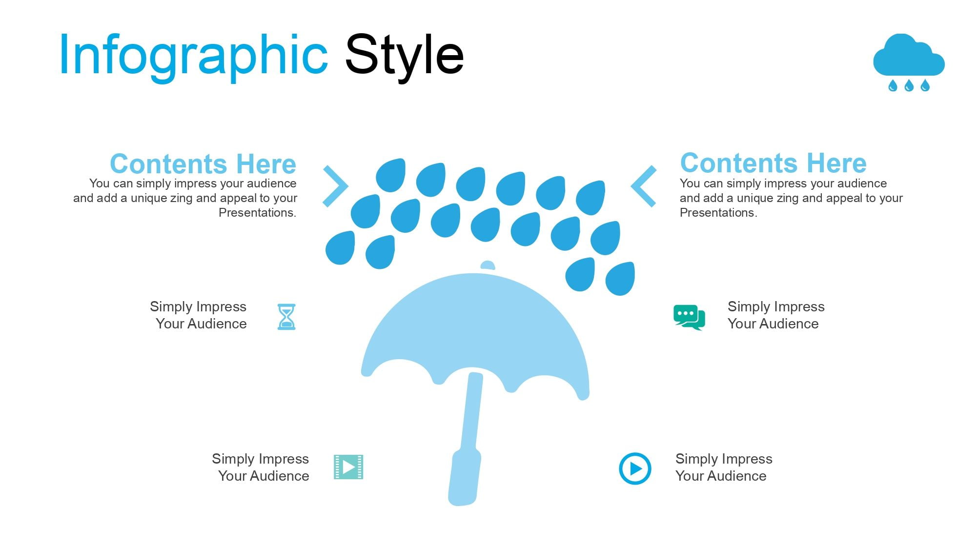 Lluvia Plantilla PowerPoint