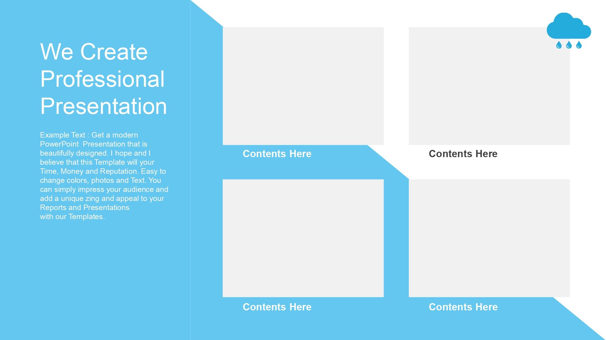 Lluvia Plantilla PowerPoint