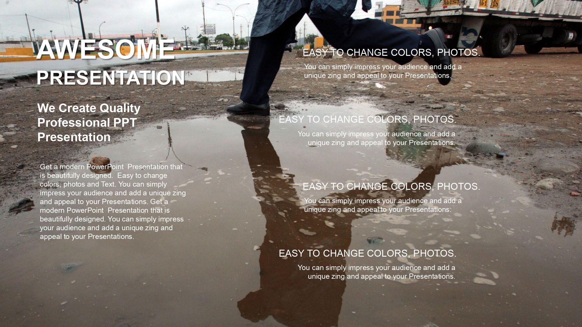 Lluvia Plantilla PowerPoint