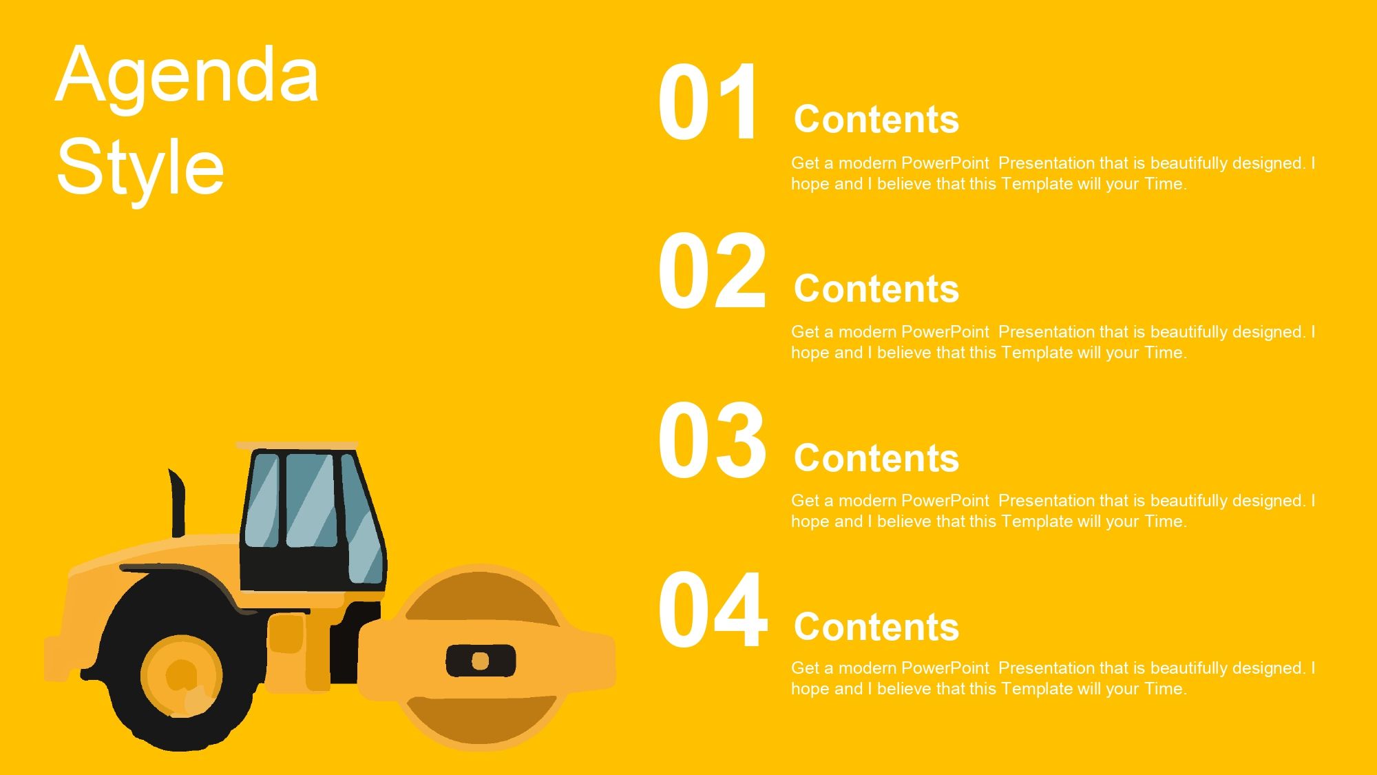 Maquinaria Pesada Plantilla PowerPoint