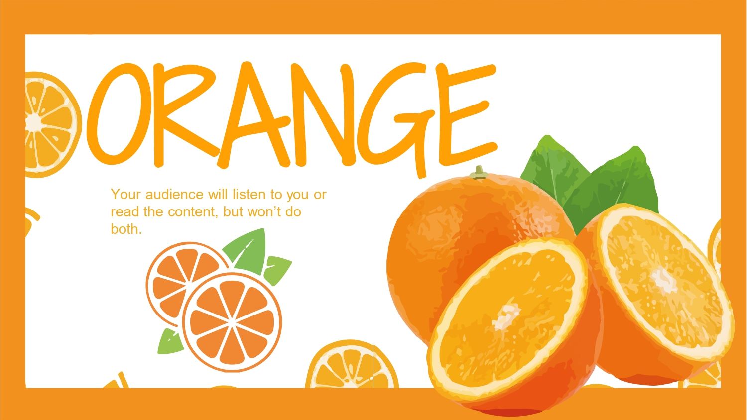 Naranja Plantilla PowerPoint