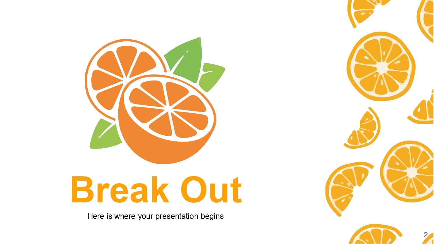 Naranja Plantilla PowerPoint