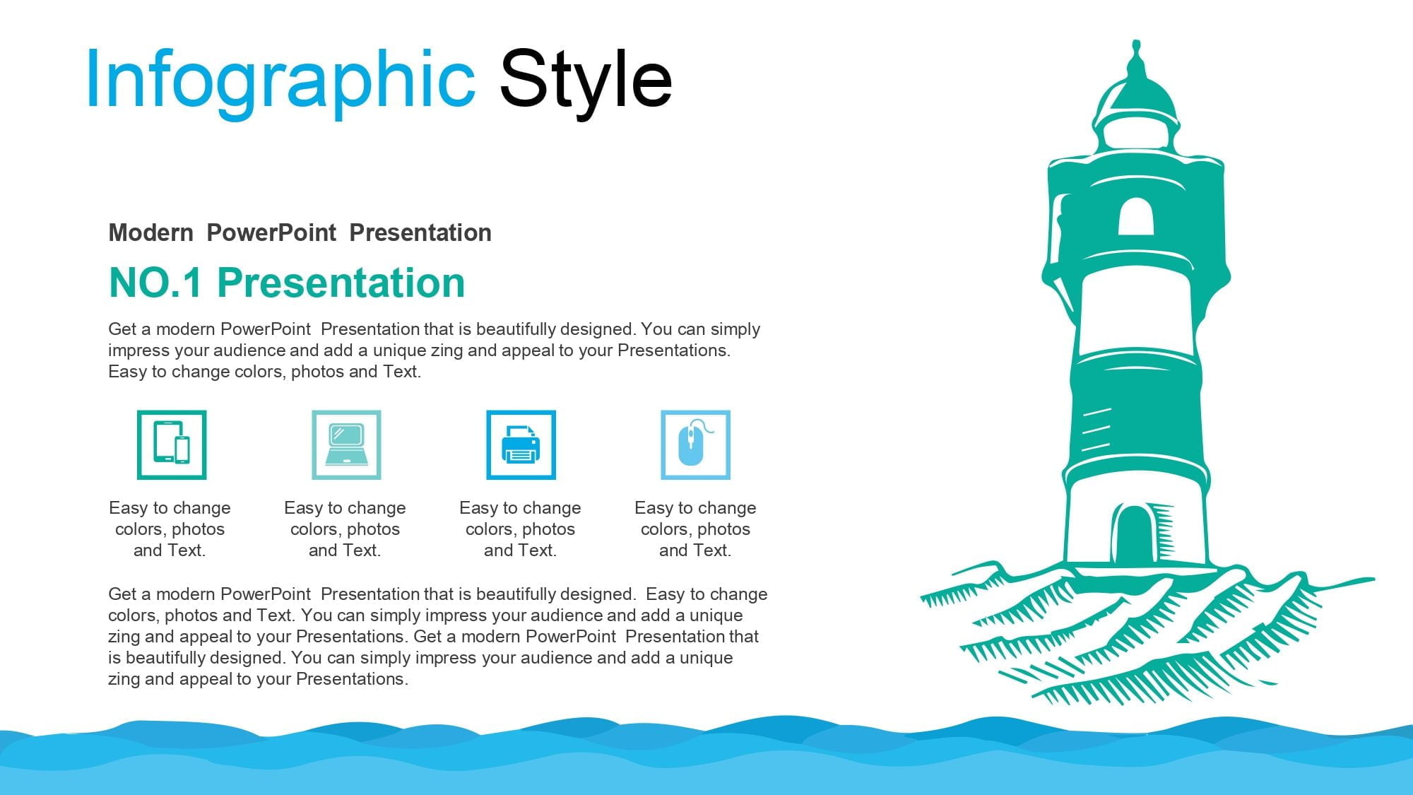 Océano Plantilla PowerPoint