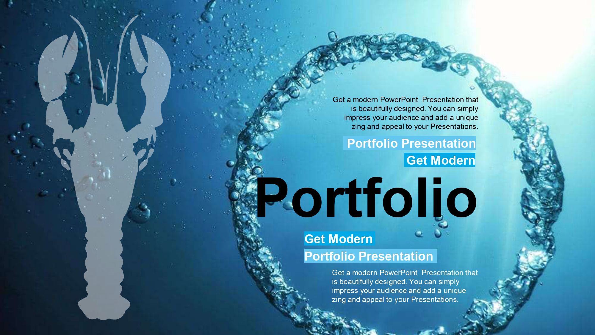 Océano Plantilla PowerPoint