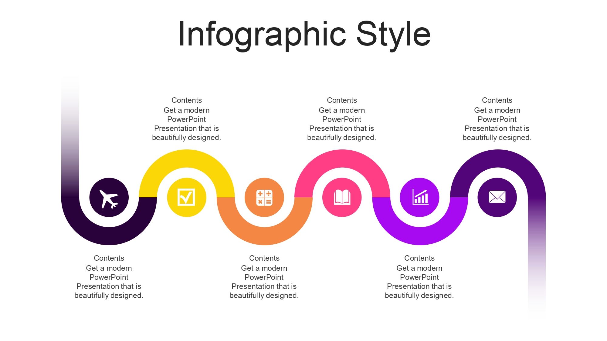 Ondas con Degradado Plantilla PowerPoint
