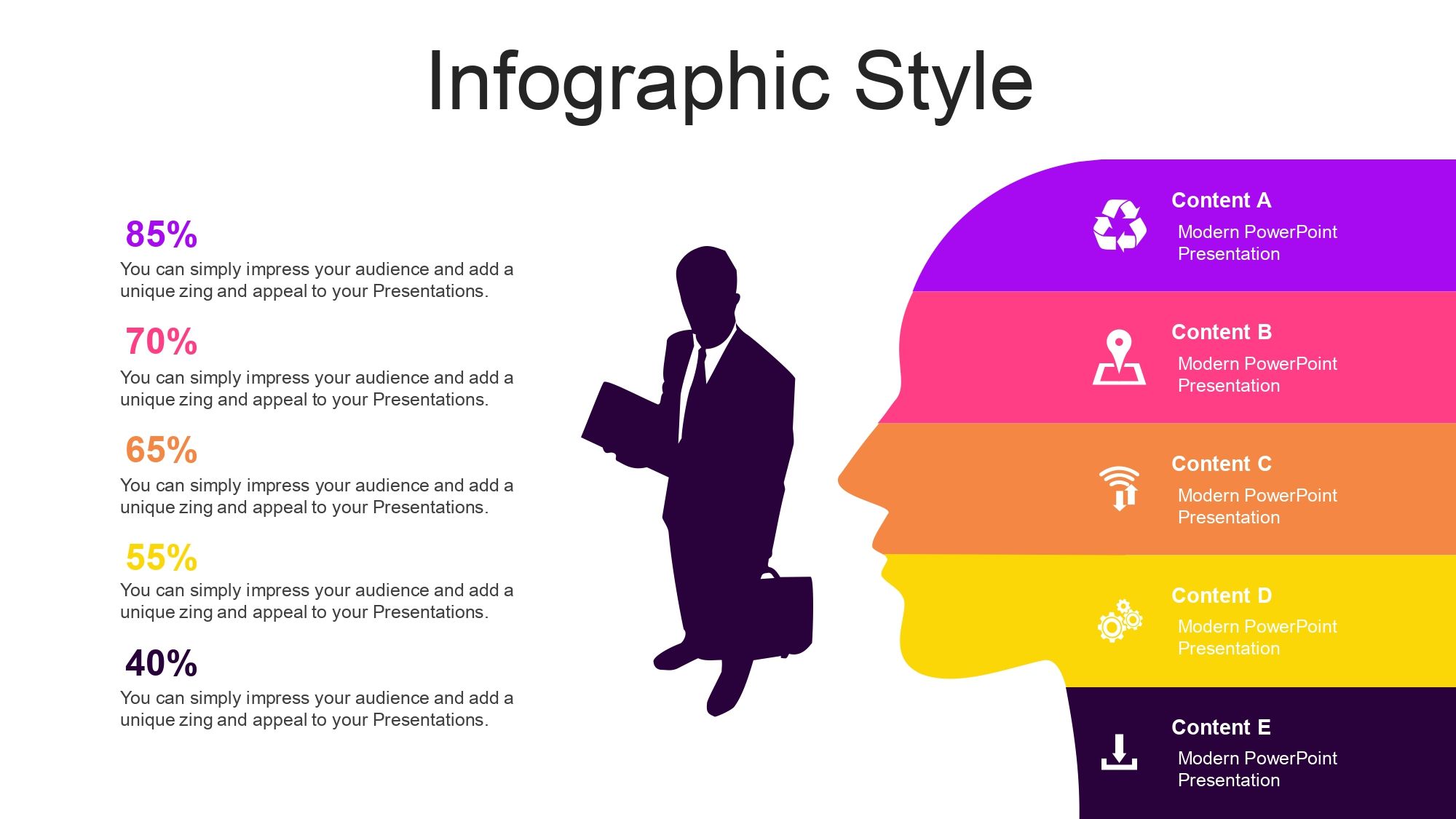 Ondas con Degradado Plantilla PowerPoint