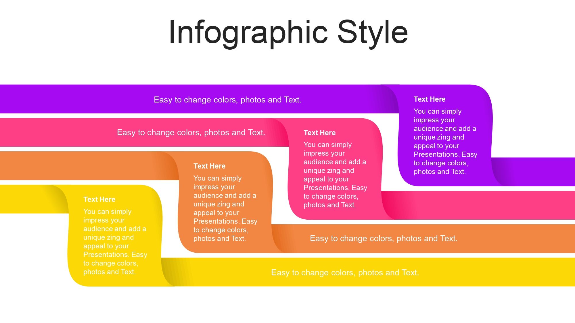 Ondas con Degradado Plantilla PowerPoint