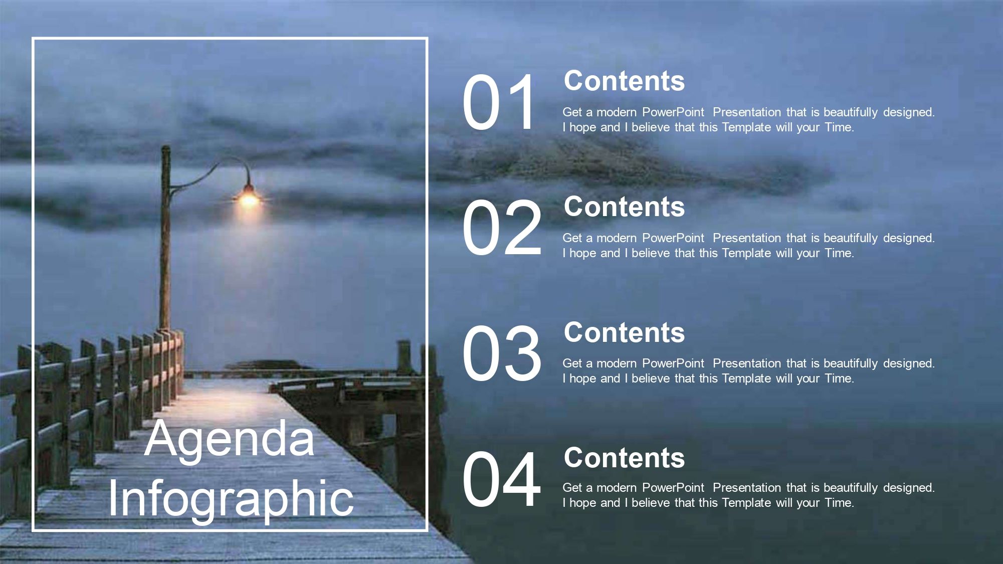 Paisaje de Faro Plantilla PowerPoint