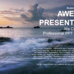 Paisaje de Faro Plantilla PowerPoint