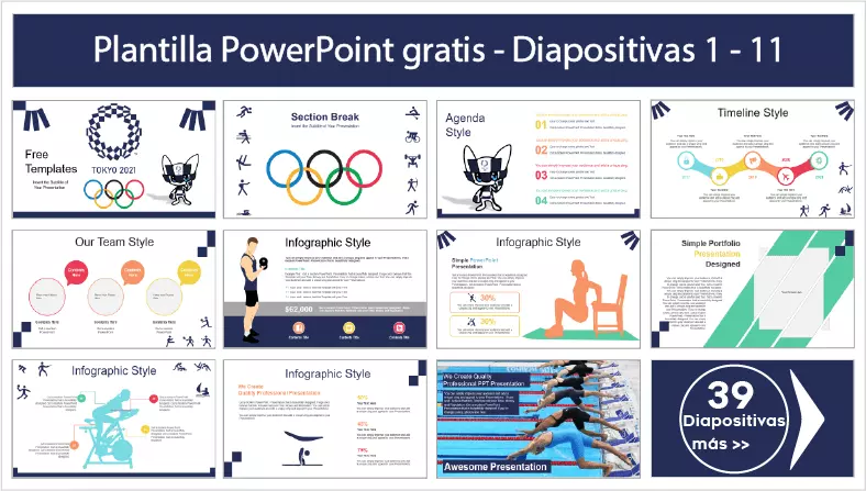 Olimpiadas Tokyo Plantilla PowerPoint