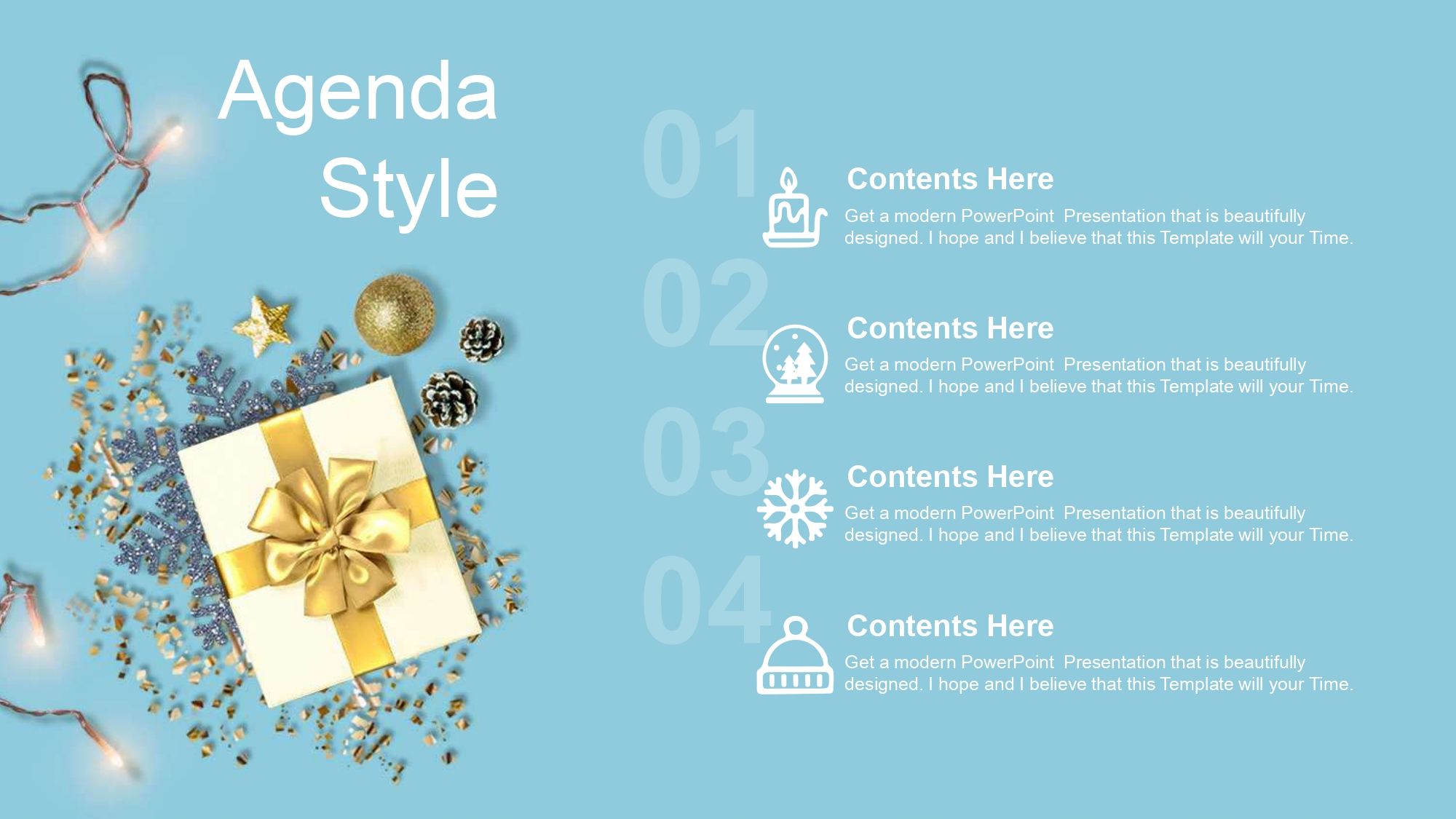 Regalos de Navidad Plantilla PowerPoint