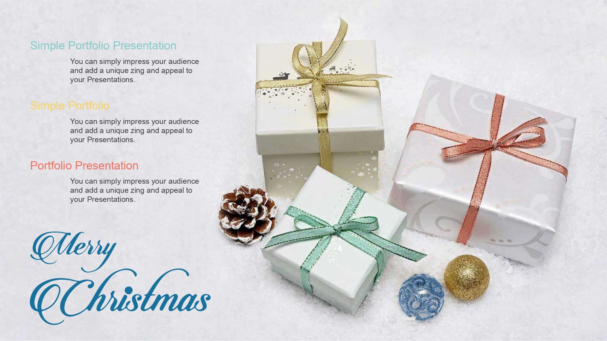 Regalos de Navidad Plantilla PowerPoint