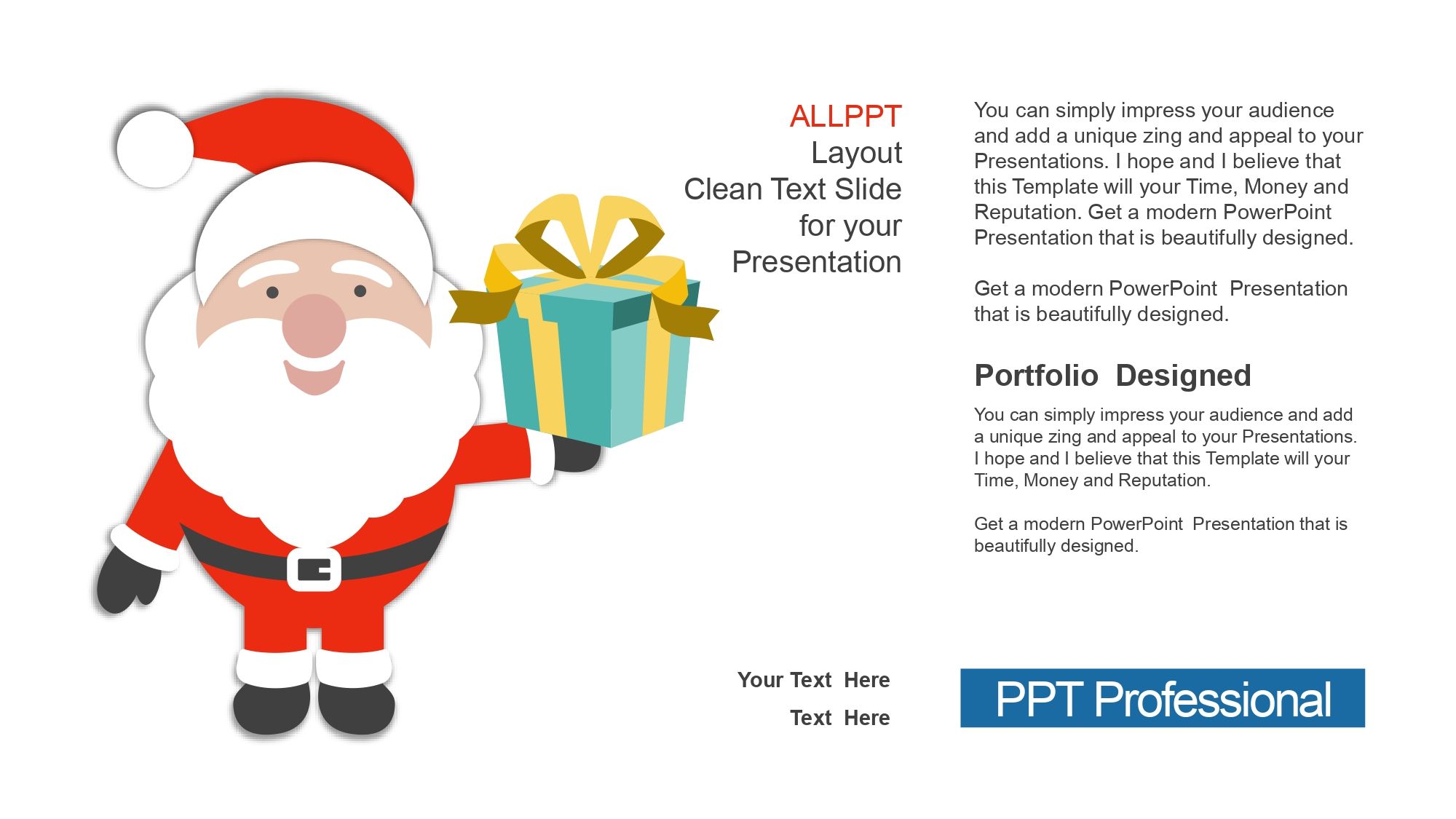 Regalos de Navidad Plantilla PowerPoint