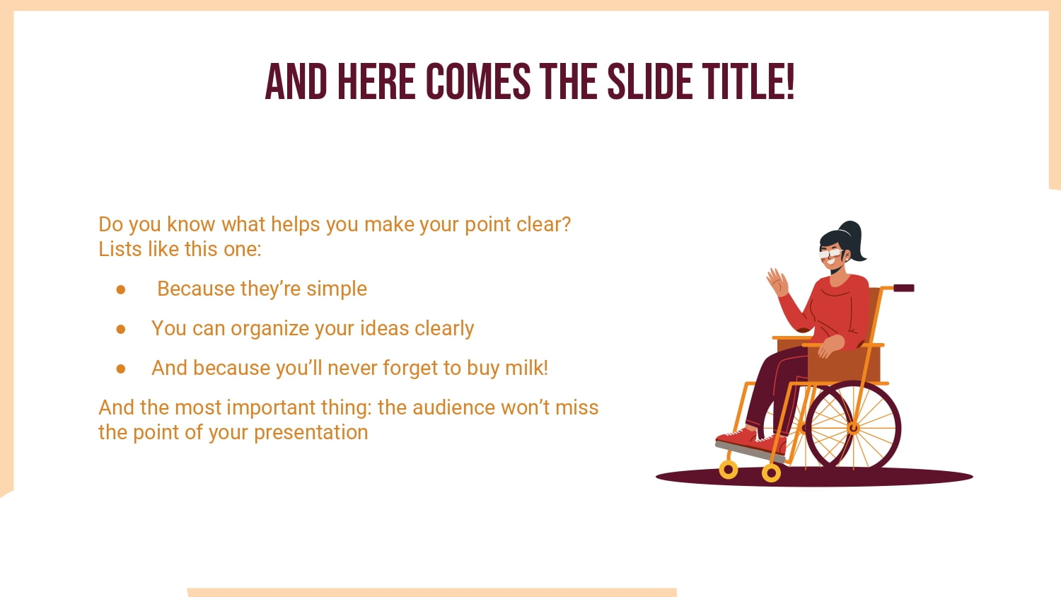 Silla de Rueda Plantilla PowerPoint