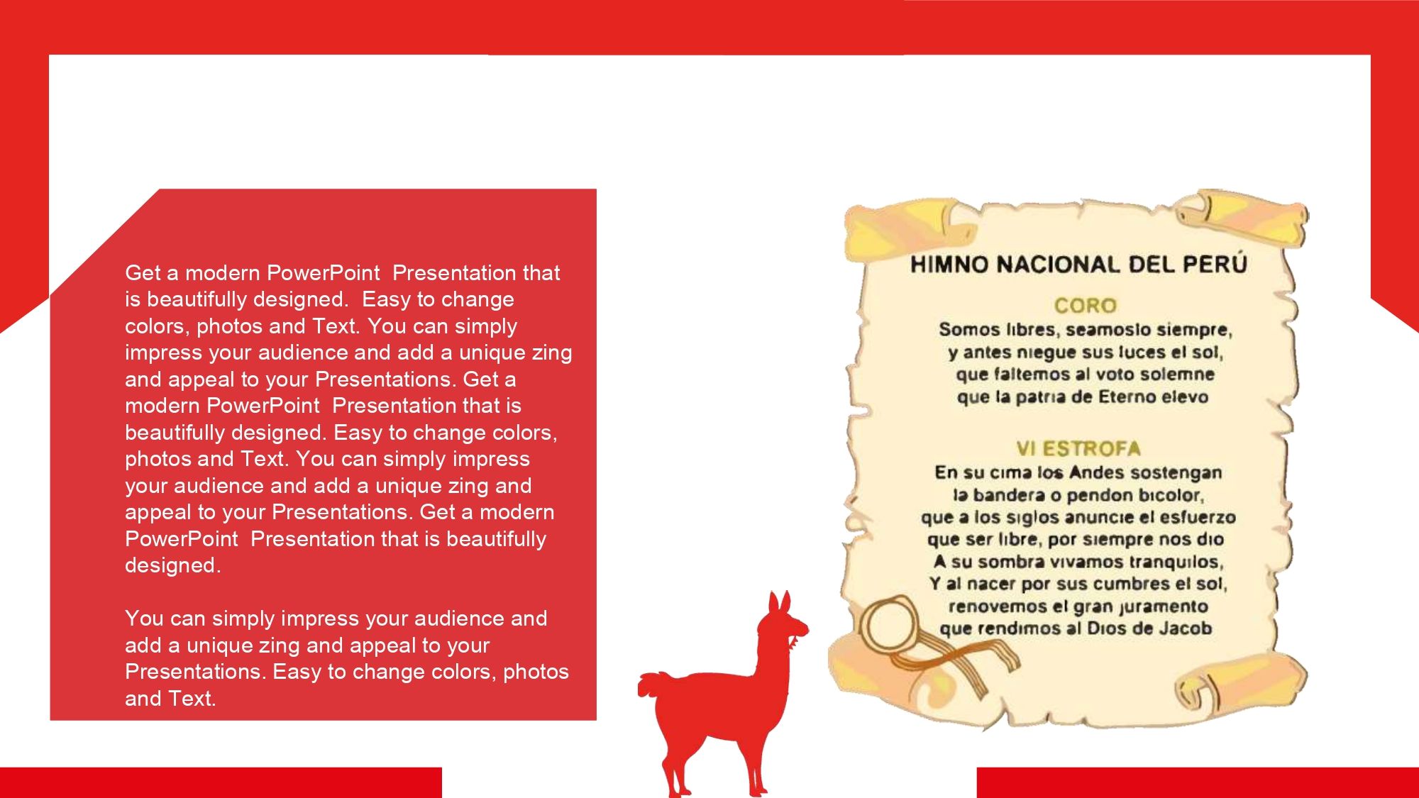 Símbolos Patrios del Perú Plantilla PowerPoint