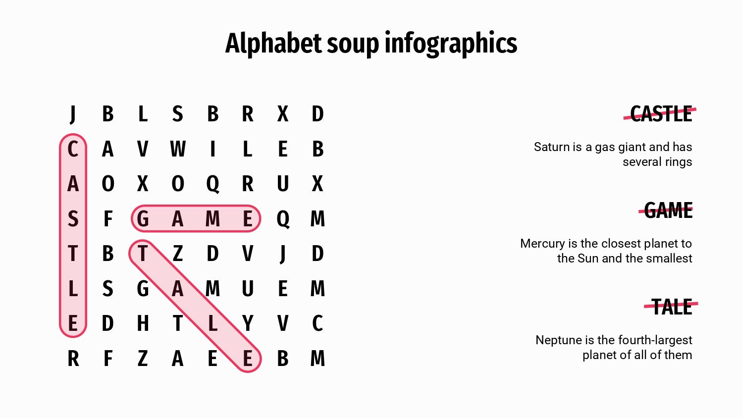 Sopa de Letras Plantilla PowerPoint