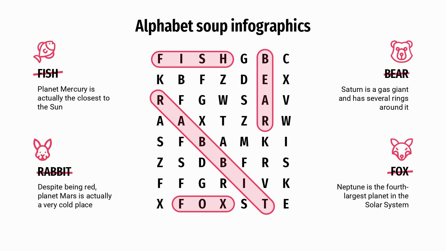 Sopa de Letras Plantilla PowerPoint