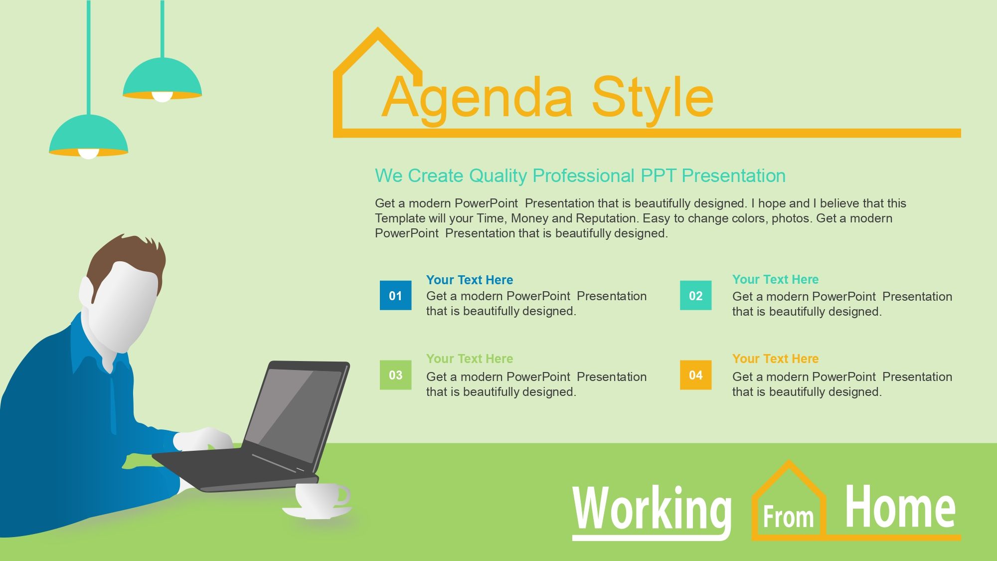 Trabajo desde casa Plantilla PowerPoint