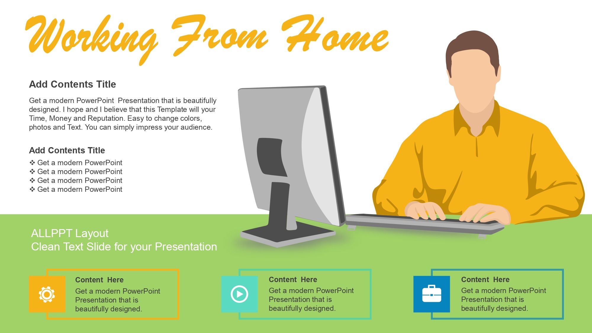 Trabajo desde casa Plantilla PowerPoint