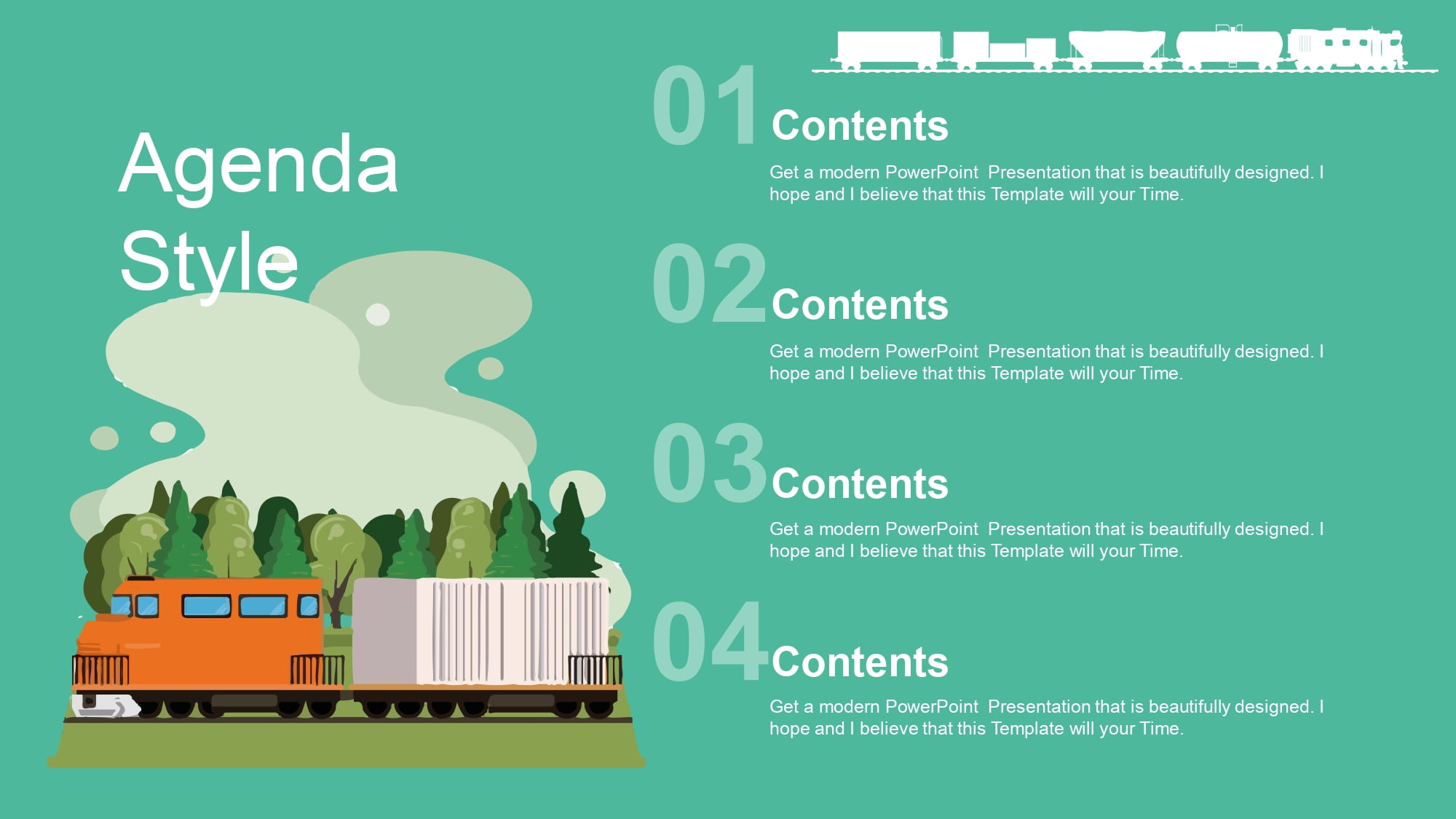 Transporte Ferroviario Plantilla PowerPoint