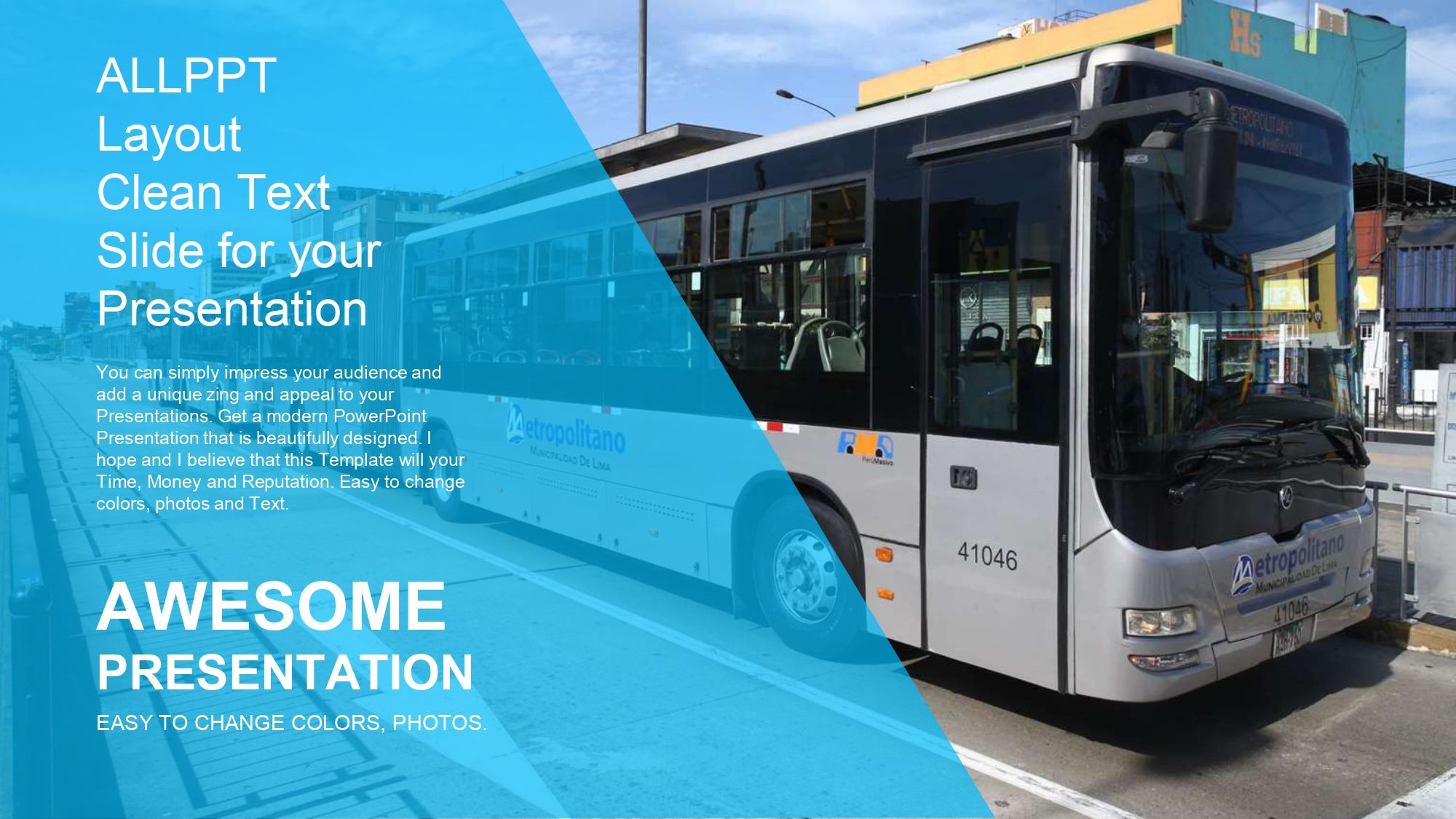 Transporte Publico Plantilla PowerPoint