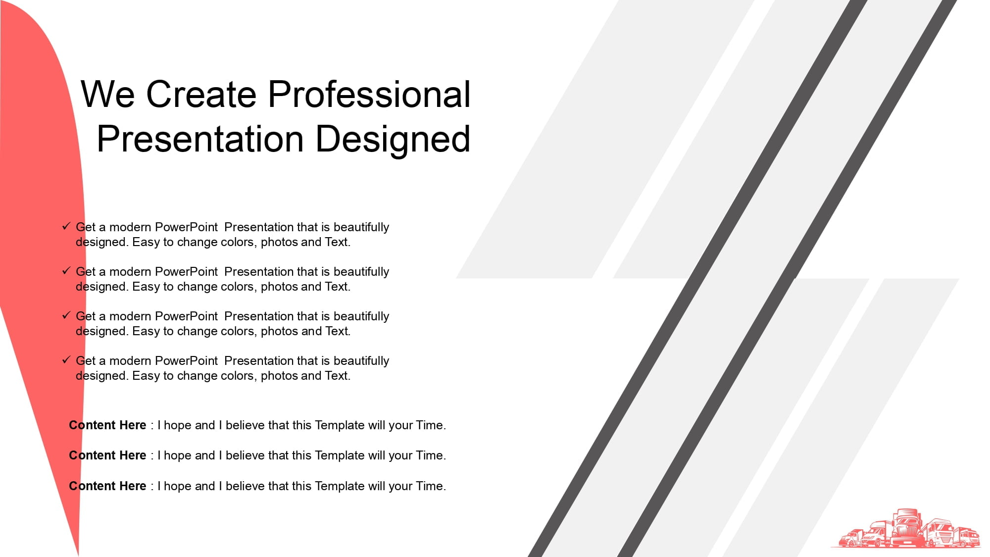 Transporte de Carga Plantilla PowerPoint
