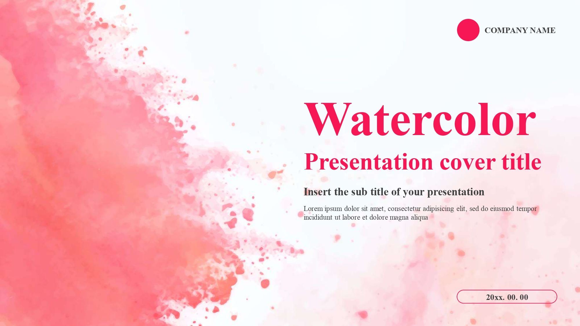 Watercolor Plantilla PowerPoint