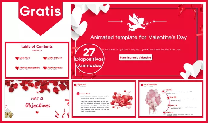 Tarjeta de San Valentín Plantilla PowerPoint