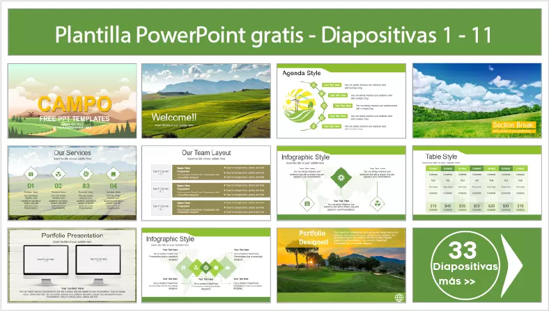 Campo Plantilla PowerPoint