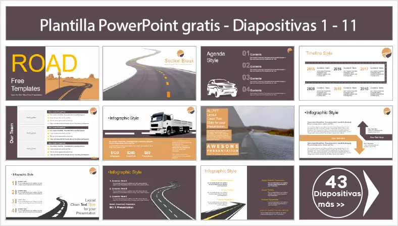 Carretera Plantilla PowerPoint