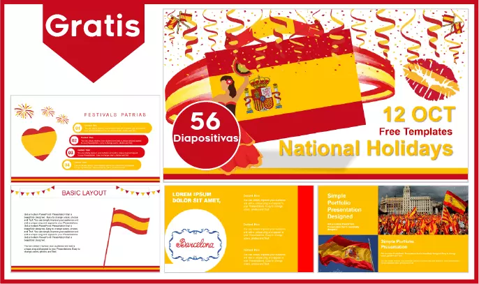 Fiesta Nacional de España Plantilla PowerPoint