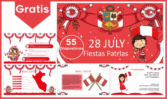 Fiestas Patrias del Perú Plantilla PowerPoint