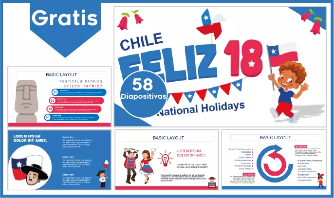 Fiestas Patrias de Chile Plantilla PowerPoint
