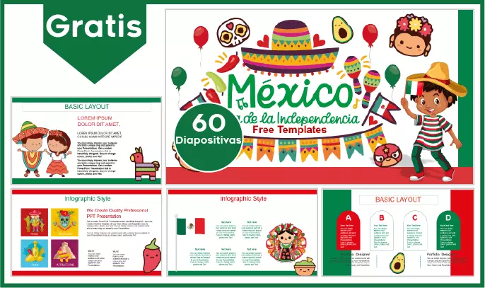 Fiestas Patrias de México Plantilla PowerPoint