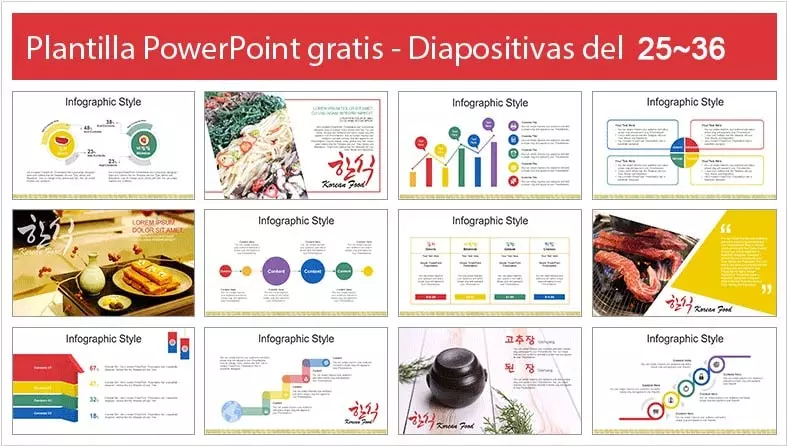 Comida Coreana Plantilla PowerPoint