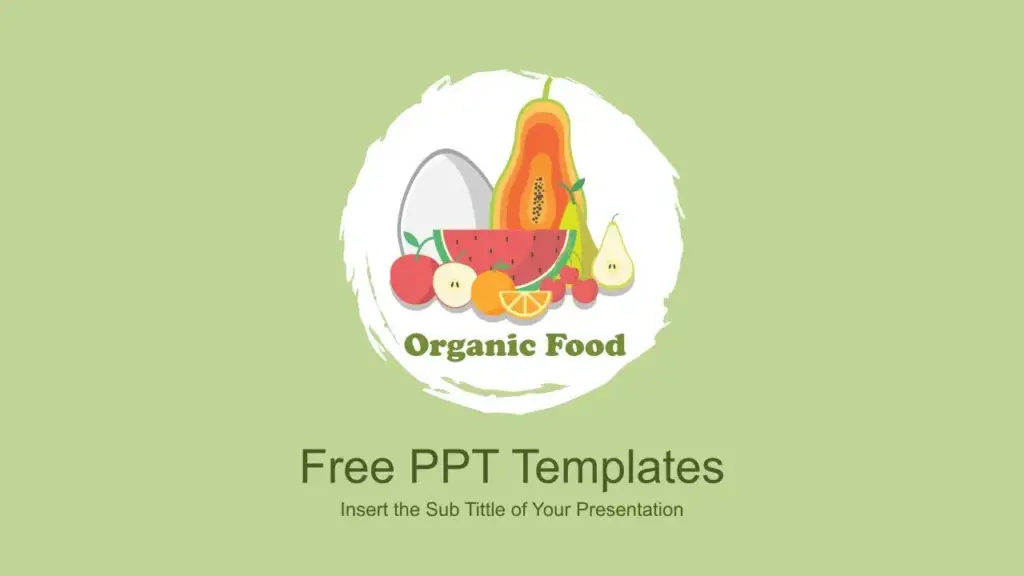 Alimentos Orgánicos Plantilla PowerPoint