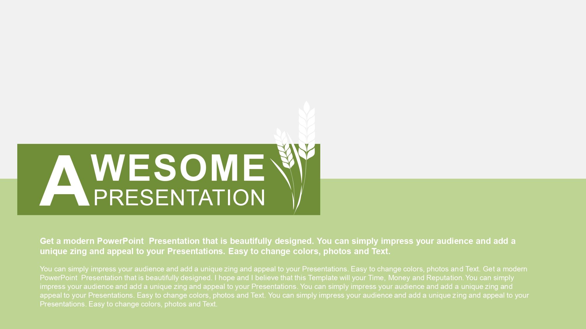 Alimentos Orgánicos Plantilla PowerPoint