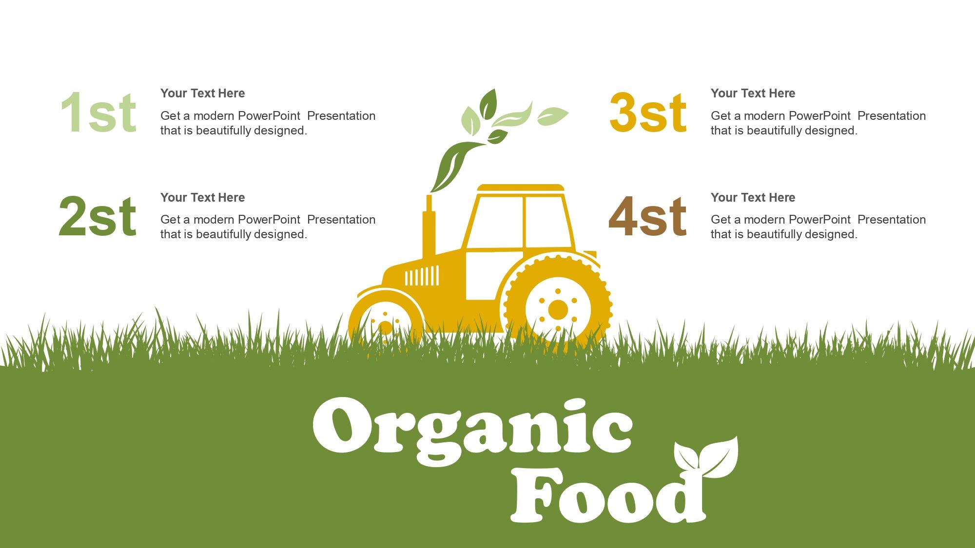 Alimentos Orgánicos Plantilla PowerPoint