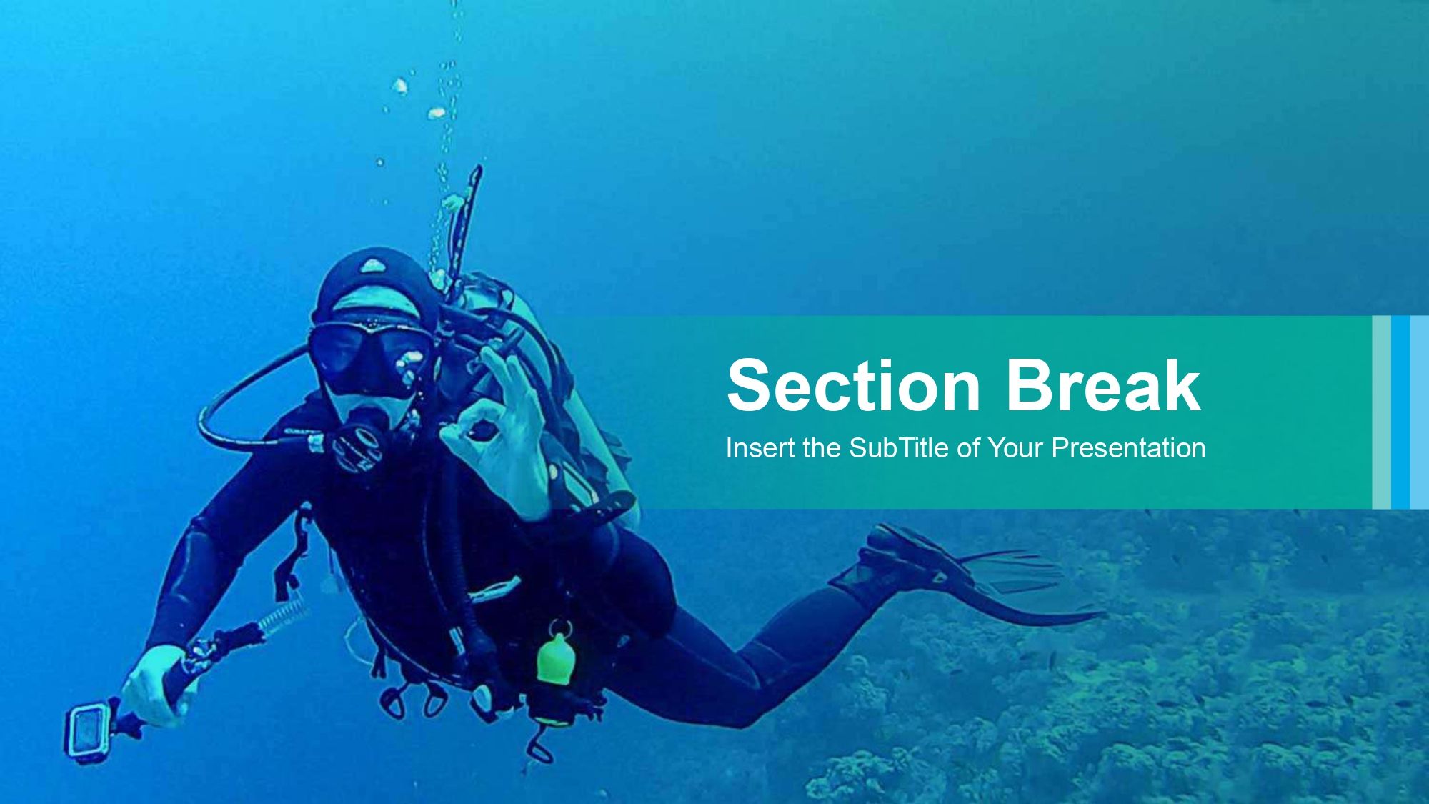 Buceo Marino Plantilla PowerPoint