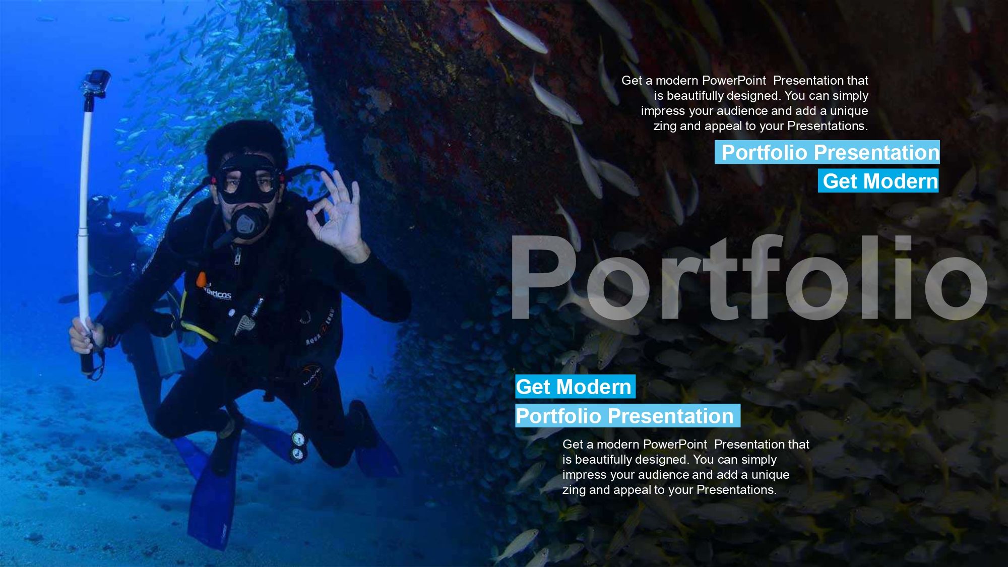 Buceo Marino Plantilla PowerPoint