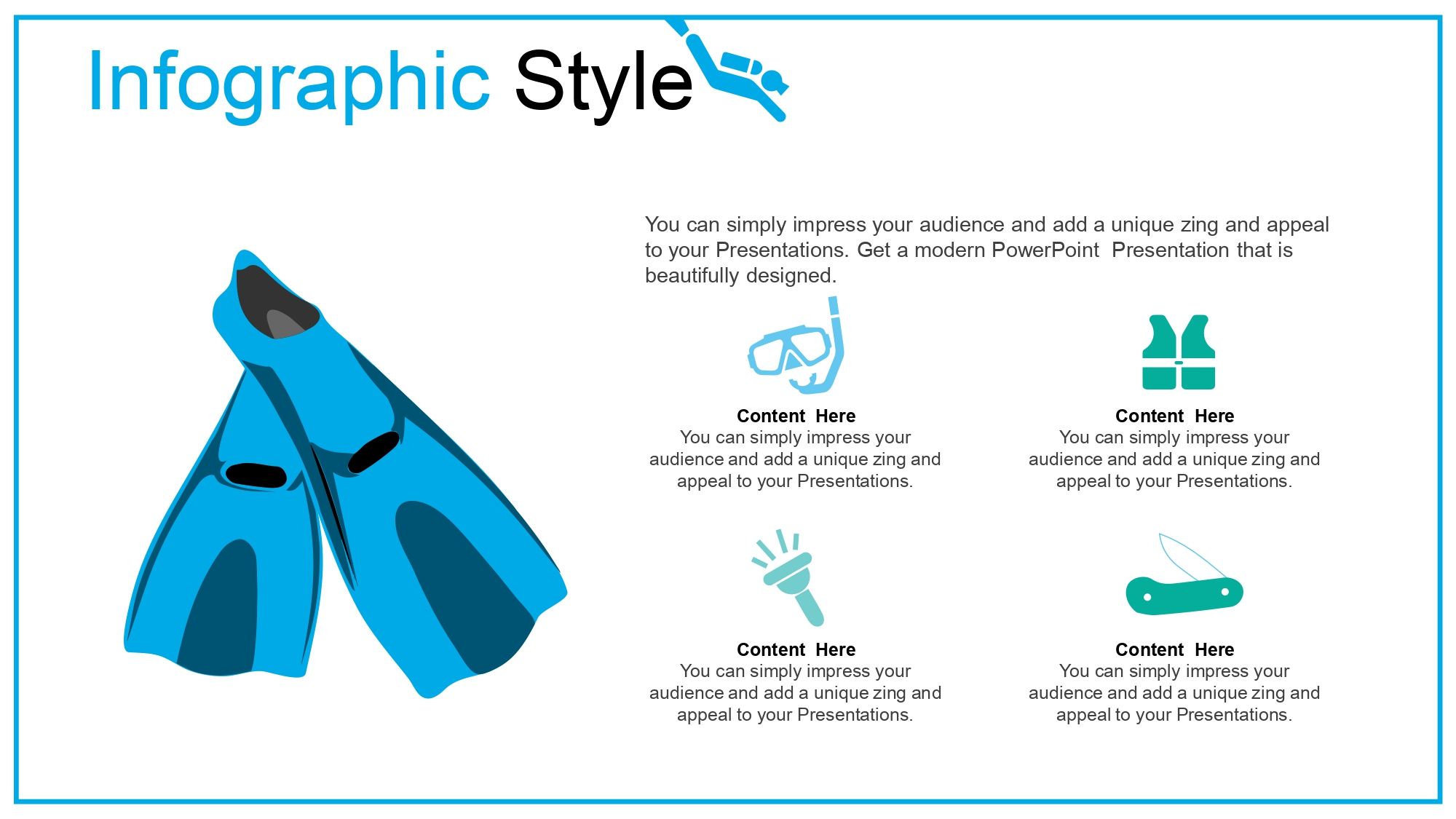 Buceo Marino Plantilla PowerPoint