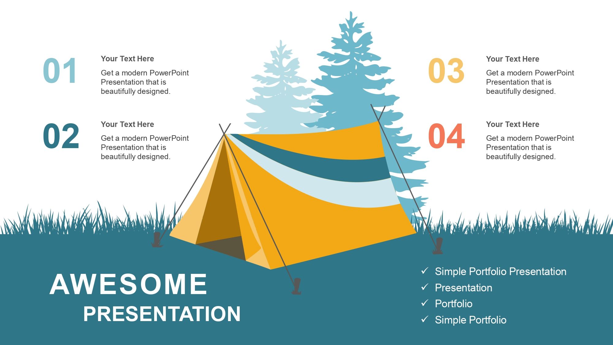 Campamento Plantilla PowerPoint