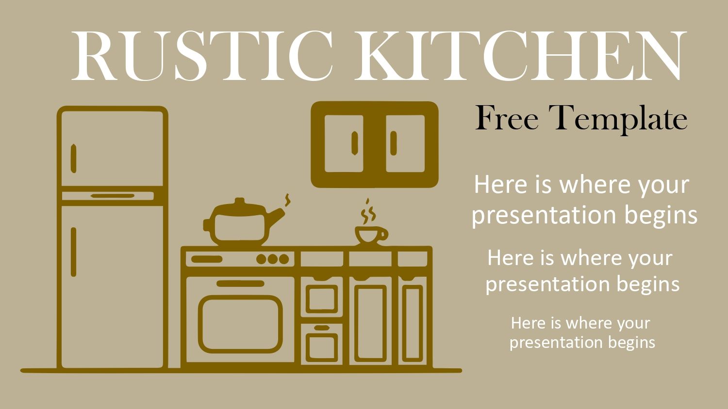 Cocina Rustica Plantilla PowerPoint