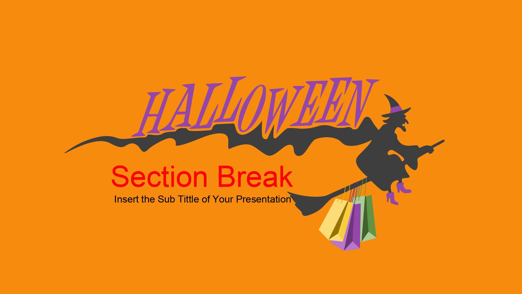 Compras de Halloween Plantilla PowerPoint