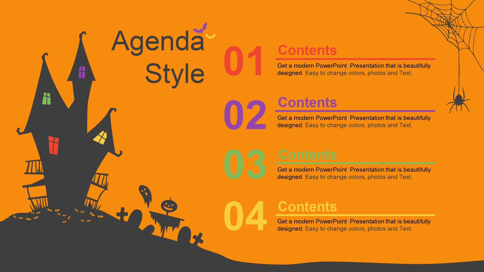 Compras de Halloween Plantilla PowerPoint