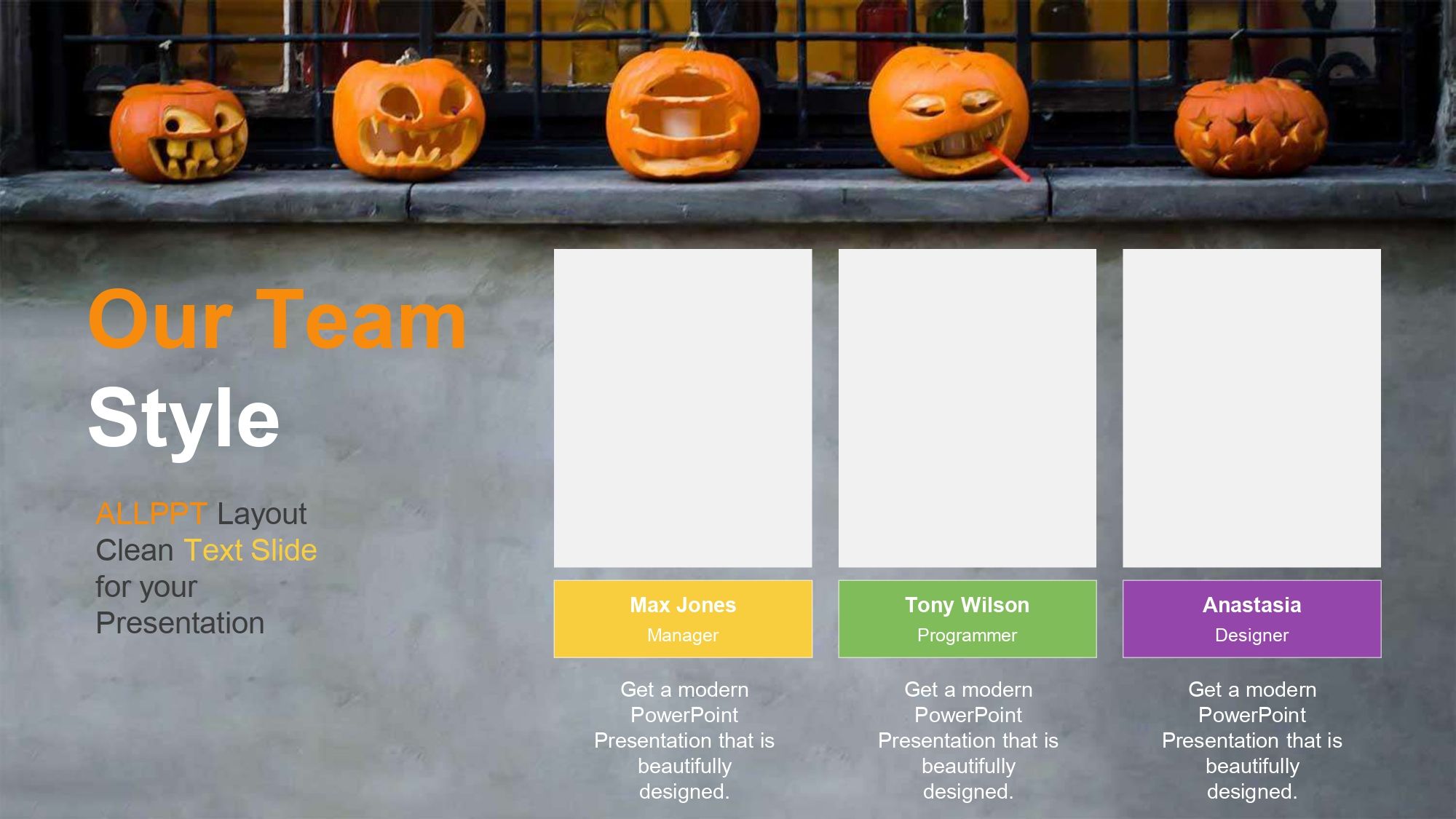 Compras de Halloween Plantilla PowerPoint